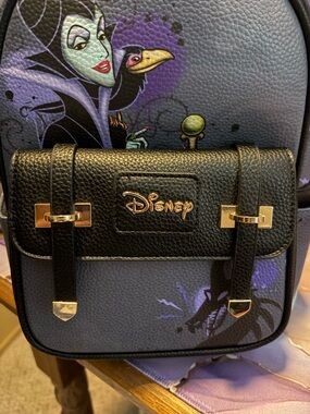 Loungefly Disney Maleficent Black and Purple Mini Backpack